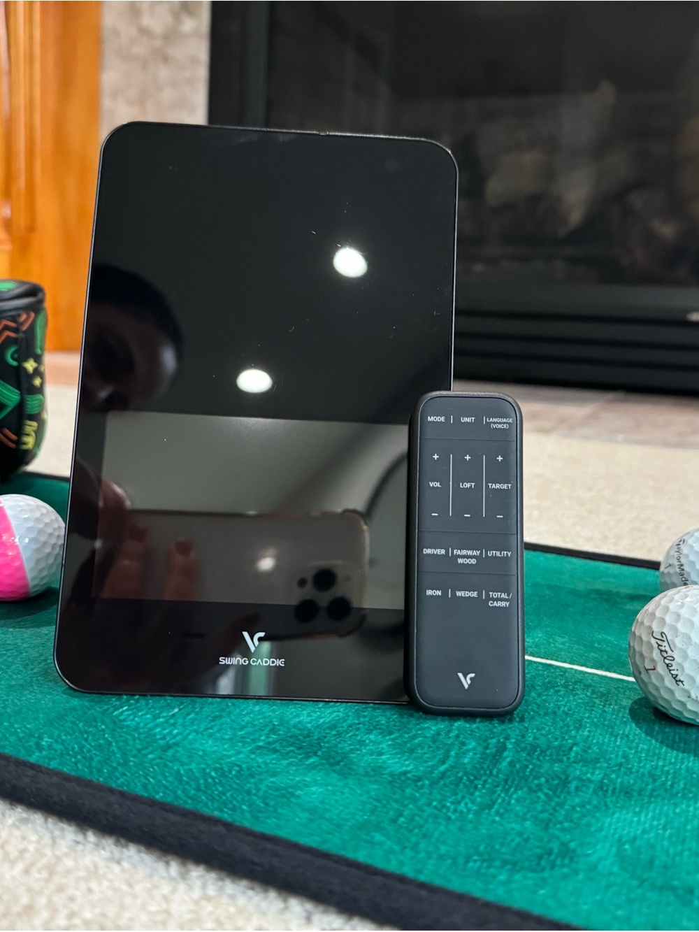 Black Golf Launch Monitor with Remote